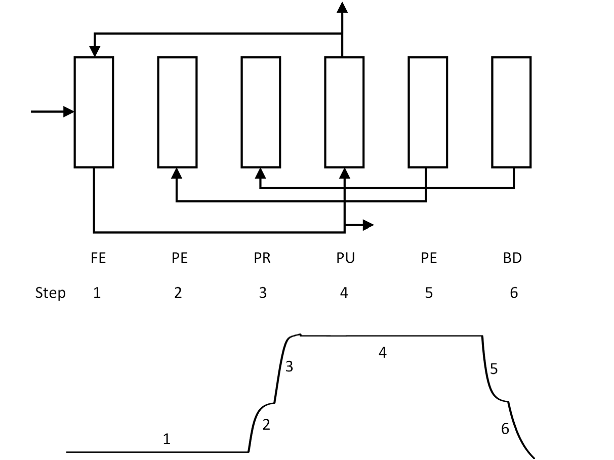 A numerical comparison of heavy-purge and dual-reflux strategies in pressure swing adsorption for methane enrichment