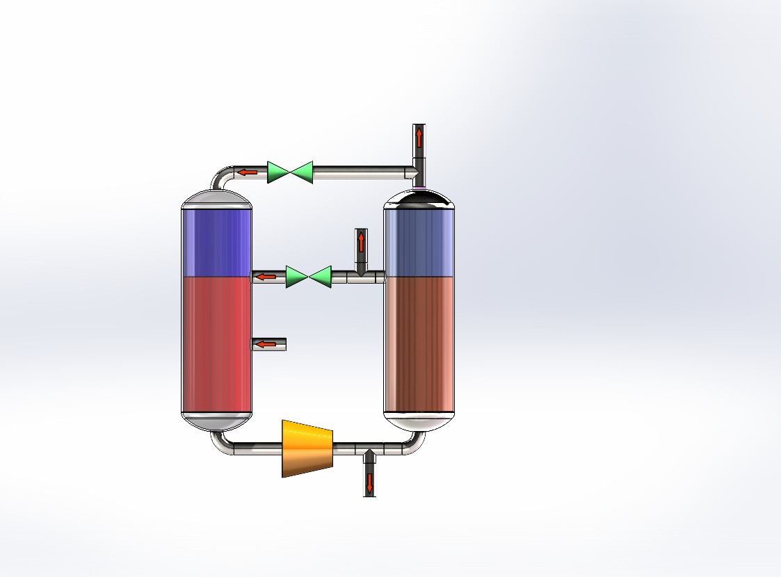 Separation of methane, nitrogen and helium using a layered triple reflux pressure swing adsorption